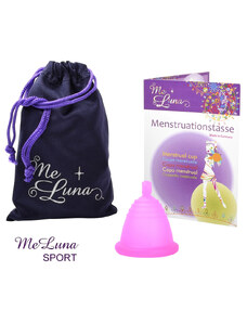 Menstruační kalíšek Me Luna Sport M Shorty s kuličkou fuchsia (MELU130)