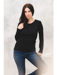 Bambusové tričko s dlouhým rukávem Meracus Kristin černé (MEF011)