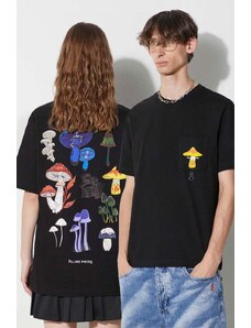 Bavlněné tričko Filling Pieces Mushrooms černá barva, 74413601025