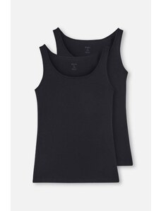 Dagi 2-Pack Black Cotton Undershirt