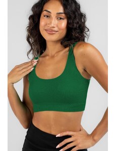Madmext Green Straps Basic Crop Top Blouse