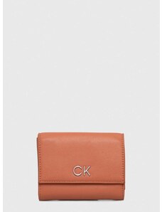 Peněženka Calvin Klein oranžová barva