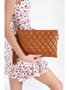 Capone Outfitters Capone Brown Paris Quilted Brown Women's Handbag