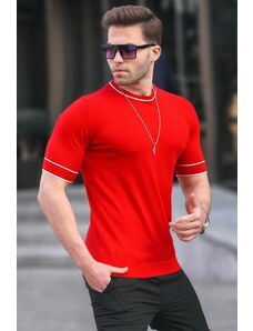 Madmext Men's Red Knitwear T-Shirt 5080