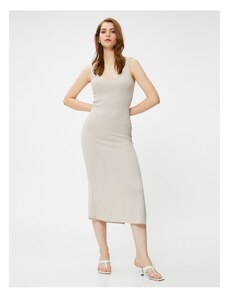 Koton Slim Fit Strappy Midi Dress