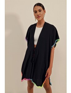 Bigdart 5899 Colored Kimono - Black