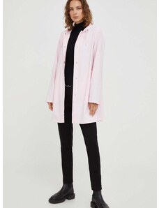 Nepromokavá bunda Rains 18050 Jackets dámská, růžová barva, přechodná