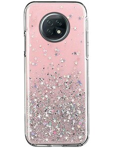 WOZINSKY Wozinsky Star Glitter silikonové pouzdro pro Xiaomi Redmi Note 9T 5G růžová