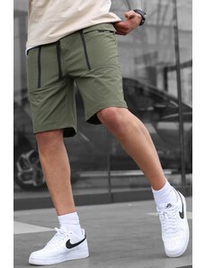 Madmext Khaki Men's Basic Pocket Capri Shorts