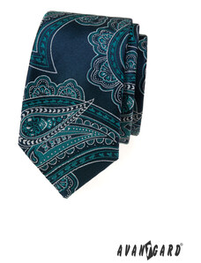 Modrá kravata s paisley vzorem Avantgard 571-81420