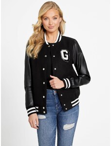 Guess dámská bunda Carola Bomber černá s bílou