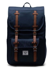 Batoh Herschel 11391-00007-OS Little America Mid Backpack tmavomodrá barva, velký, hladký