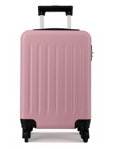 Konofactory Růžový odolný plastový kufr s TSA zámkem "Defender" - vel. M, L, XL