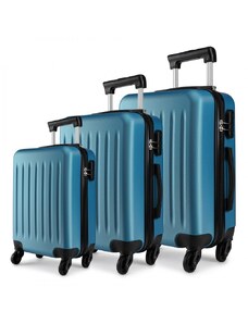 Konofactory Modrá sada odolných plastových kufrů "Defender" - vel. M, L, XL