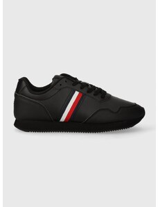 Sneakers boty Tommy Hilfiger CORE LO RUNNER PU LTH černá barva, FM0FM04834