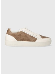 Kožené sneakers boty Guess UDINE II bílá barva, FM7UII ELE12