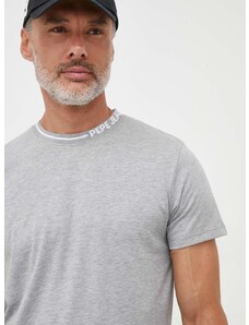 Tričko Pepe Jeans Warian šedá barva, s potiskem
