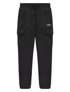 Dětské kalhoty Levi's černá barva, hladké
