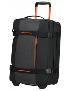 AMERICAN TOURISTER Příruční taška s kolečky Urban Track Duffle 55cm Black/Orange