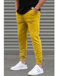 Madmext Mustard Basic Men's Tracksuits with Elastic Legs 5494