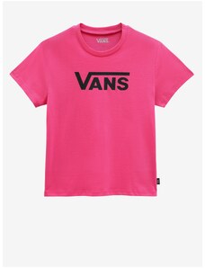 Tmavě růžové holčičí tričko VANS Flying Crew Girls - Holky