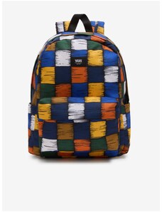 Žluto-modrý kostkovaný batoh VANS Old Skool H2O Backpack - Pánské