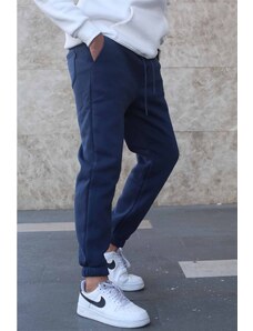 Madmext Navy Blue Brand Men's Basic Sweatpants 5482