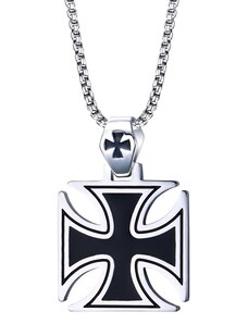 Aranys Přívěsek maltézský kříž z chirurgické oceli s řetízkem zdarma