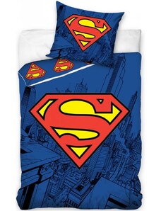 Carbotex Bavlněné ložní povlečení Superman - 100% bavlna Renforcé - 70 x 90 cm + 140 x 200 cm