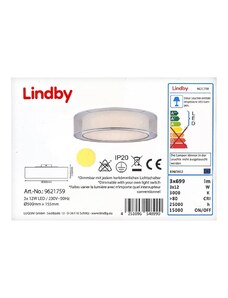 Lindby Lindby - LED Stmívatelné stropní svítidlo AMON 3xLED/12W/230V LW0008