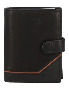DIVILEY Trendová pánská kožená peněženka Figo, černá - hnědá