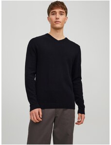 Černý pánský basic svetr Jack & Jones Basic - Pánské