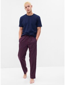 GAP Bavlněné pyžamové kalhoty Vínová