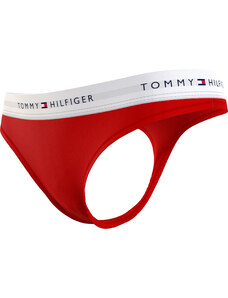 Dámská tanga LOGO WAISTBAND THONG UW0UW03835XLG červená - Tommy Hilfiger