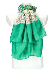 Cashmere Dámský letní šátek 180x86 cm zelená