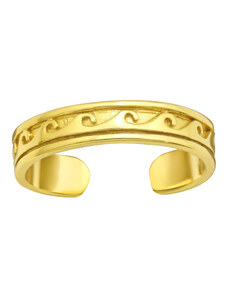 OLIVIE Stříbrný prsten na nohu GOLD 7667
