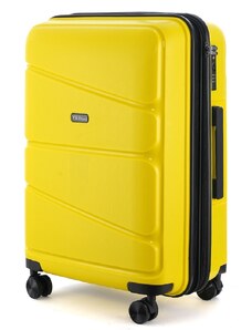 V&V TRAVEL Velký kufr Peace Yellow