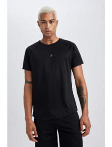 DEFACTO Slim Fit tričko s potiskem s kulatým výstřihem