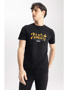 DEFACTO Slim Fit Crew Neck Printed T-Shirt