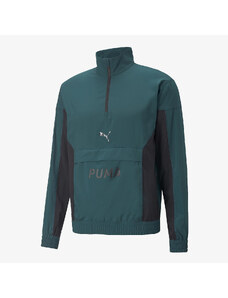 PUMA FIT WOVEN 1/2 ZIP VARSITY GREEN