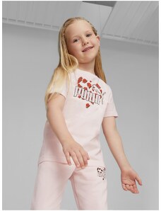 Světle růžové holčičí tričko Puma ESS - Holky