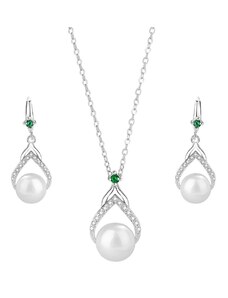 GRACE Silver Jewellery Souprava šperků se sladkovodní perlou Caroline, stříbro 925/1000