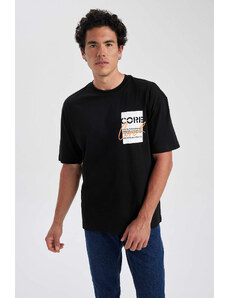 DEFACTO Oversize Fit Crew Neck Printed T-Shirt