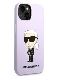 Apple iPhone 14 Plus Karl Lagerfeld Liquid Silicone Ikonik NFT pouzdro fialová