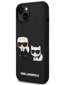 Apple iPhone 14 Plus Karl Lagerfeld and Choupette 3D pouzdro černá
