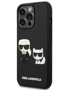 Apple iPhone 14 Pro Max Karl Lagerfeld and Choupette 3D pouzdro černá