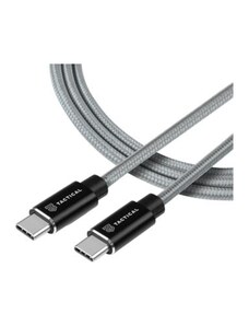 Tactical Fast Rope Aramid Nabíjecí Kabel USB-C to USB-C 100W 20V-5A 1m šedá