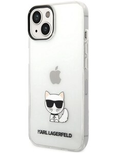 Apple iPhone 14 Plus Karl Lagerfeld Choupette Logo pouzdro průsvitná