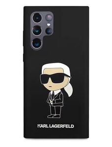 Samsung Galaxy S23 Ultra Karl Lagerfeld Liquid Silicone Ikonik NFT pouzdro černá