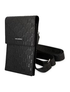Karl Lagerfeld Saffiano Monogram Wallet Phone Bag černá